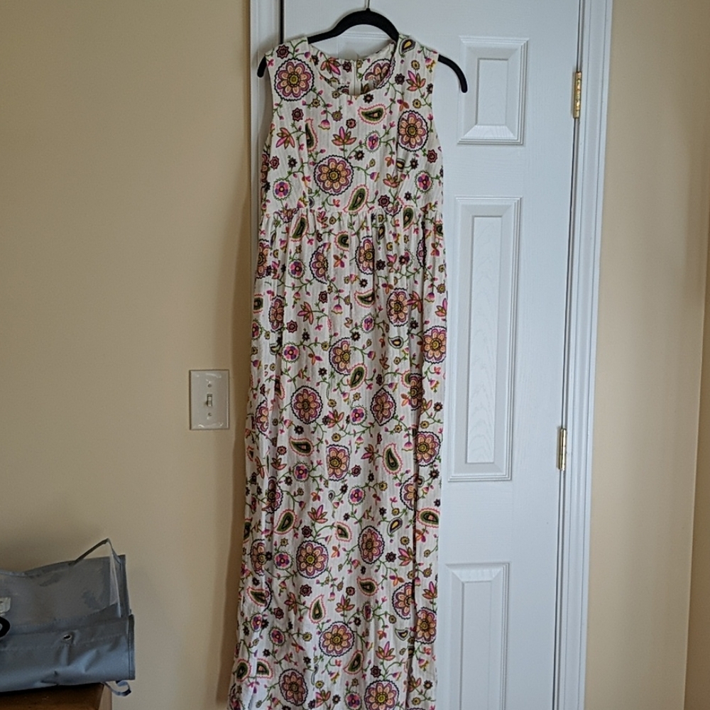 Vintage 60's Paisley Empire Waist Dress